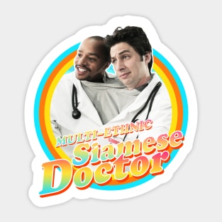 MultI Ethnic Siamese Doctor Sticker